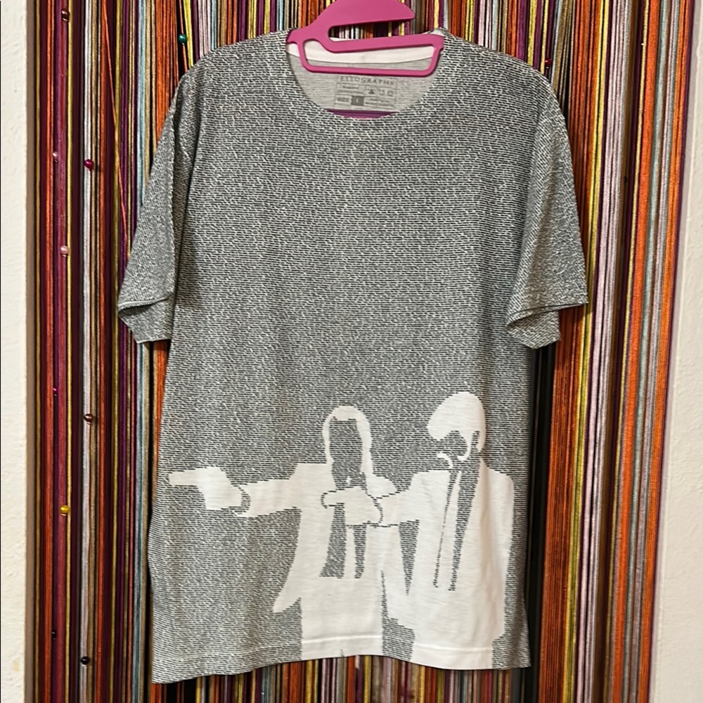 Pulp Fiction Gray Graphic T-Shirt (RARE)